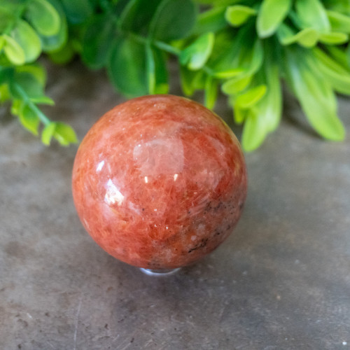 Orange Feldspar Sphere #1