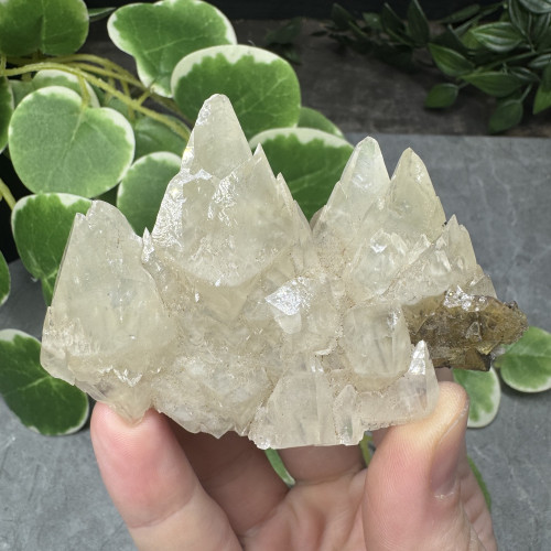 Yellow Fluorite with Calcite and Pyrite #1