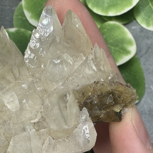 Yellow Fluorite with Calcite and Pyrite #1