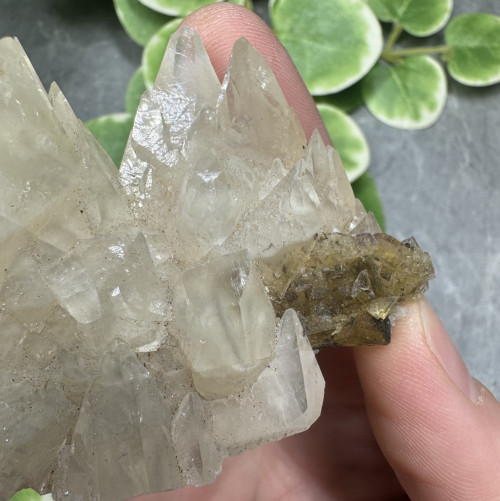 Yellow Fluorite with Calcite and Pyrite #1