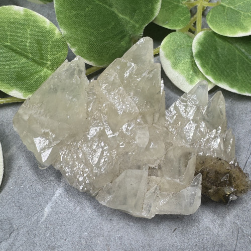 Yellow Fluorite with Calcite and Pyrite #1