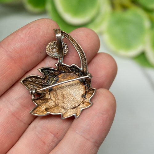 Lapis Lazuli and Green Aventurine Sun Face Necklace and Pin