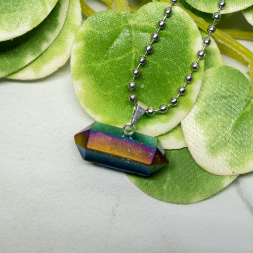 Titanium Quartz Double Terminated Necklace