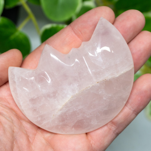 Rose Quartz Moon Face