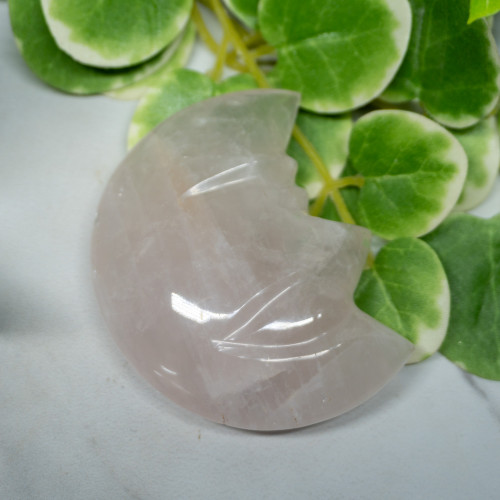 Rose Quartz Moon Face