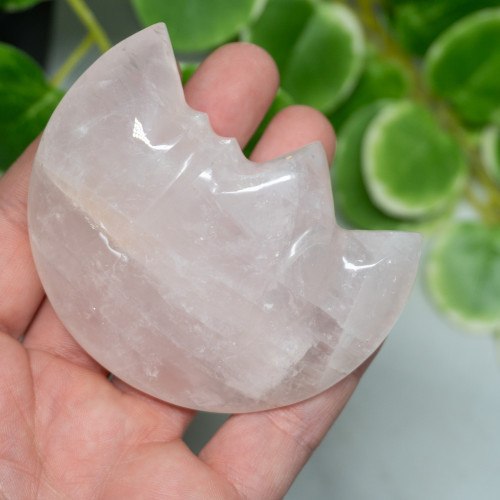 Rose Quartz Moon Face