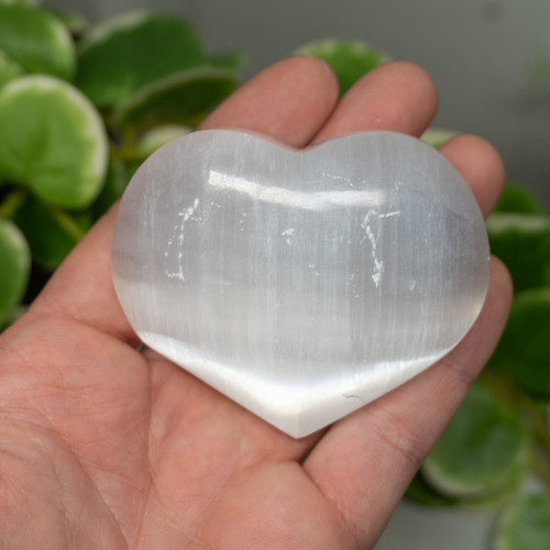 Selenite Medium Heart