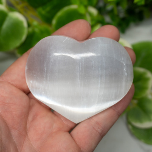 Selenite Medium Heart