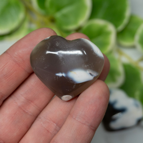 Orca Agate Small Heart