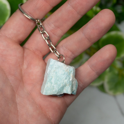 Amazonite Raw Keychain