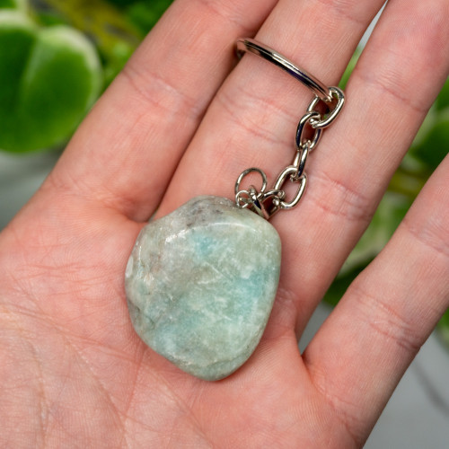 Amazonite Polished Keychain