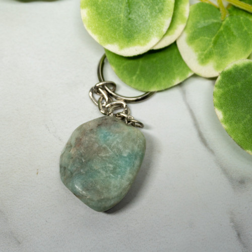 Amazonite Polished Keychain