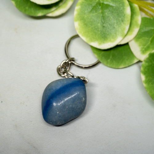 Blue Aventurine Polished Keychain