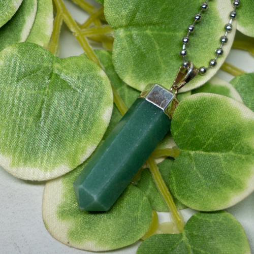 Green Aventurine Small Polished Point Necklace