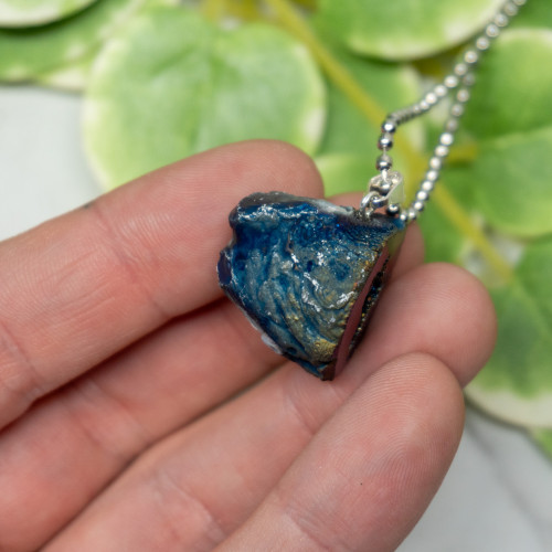 Titanium Quartz Geode Necklace