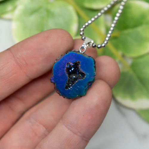 Titanium Quartz Geode Necklace