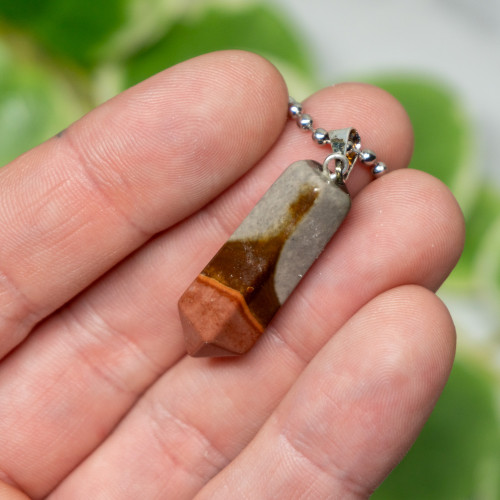 Polychrome Jasper Point Necklace