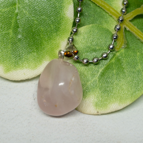 Rose Quartz Polished Necklace