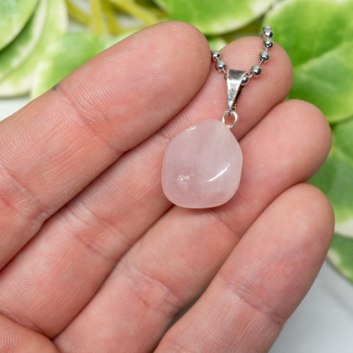 Rose Quartz Polished Necklace