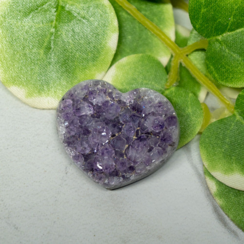 Amethyst Druzy Heart