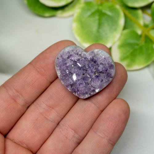 Amethyst Druzy Heart