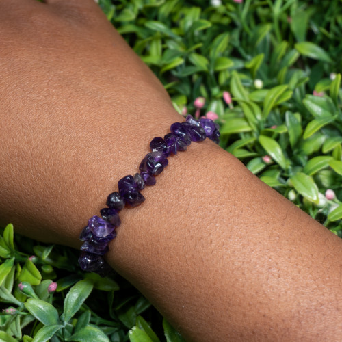 Amethyst Chip Bracelet