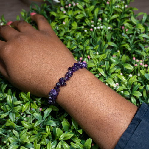 Amethyst Chip Bracelet