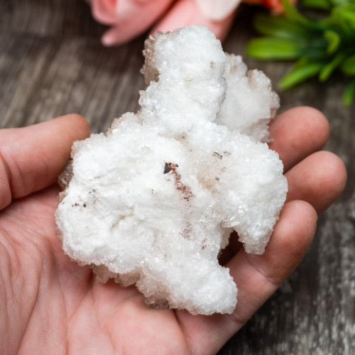 White Aragonite With Iron Inclusions #1