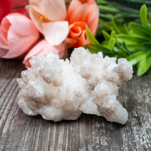 White Aragonite With Iron Inclusions #1