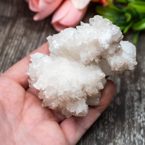 White Aragonite With Iron Inclusions #1