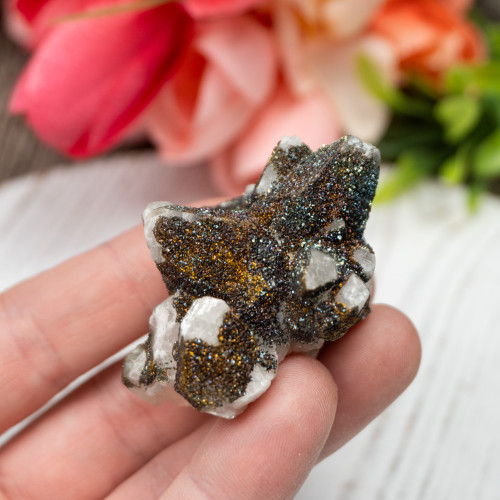 Chalcopyrite on Calcite