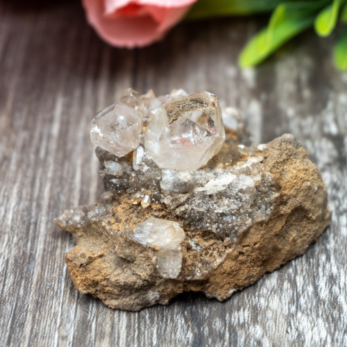 Herkimer Diamond Family on Matrix