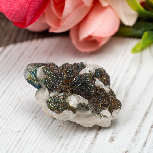 Chalcopyrite on Calcite