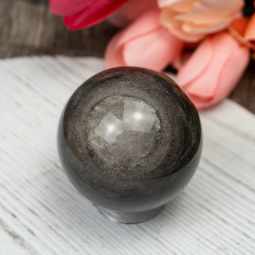 Silver Sheen Obsidian Sphere #8