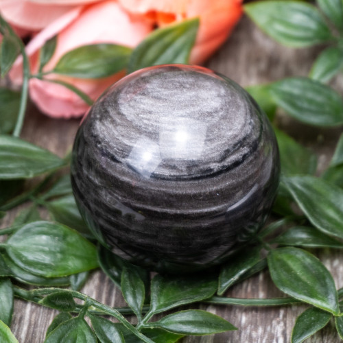 Silver Sheen Obsidian Sphere #6