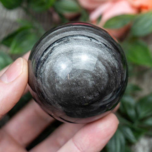 Silver Sheen Obsidian Sphere #5