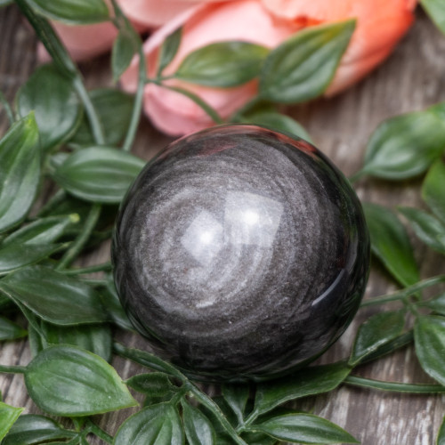 Silver Sheen Obsidian Sphere #5