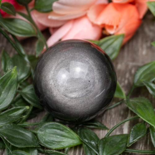 Silver Sheen Obsidian Sphere #4