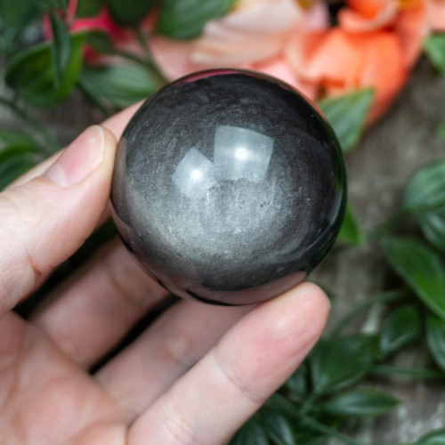 Silver Sheen Obsidian Sphere #4