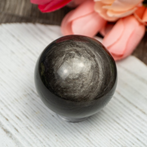 Silver Sheen Obsidian Sphere #3