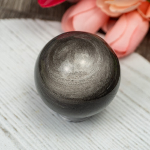 Silver Sheen Obsidian Sphere #3