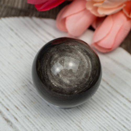 Silver Sheen Obsidian Sphere #2