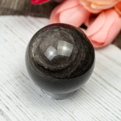 Silver Sheen Obsidian Sphere #2