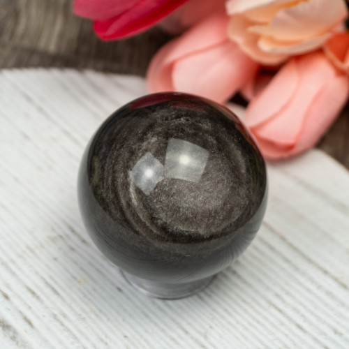 Silver Sheen Obsidian Sphere #2