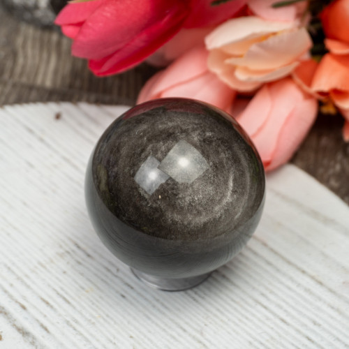 Silver Sheen Obsidian Sphere #1