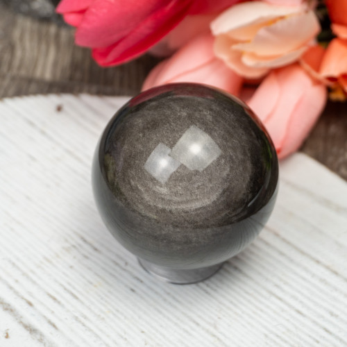 Silver Sheen Obsidian Sphere #1