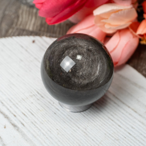Silver Sheen Obsidian Sphere #1