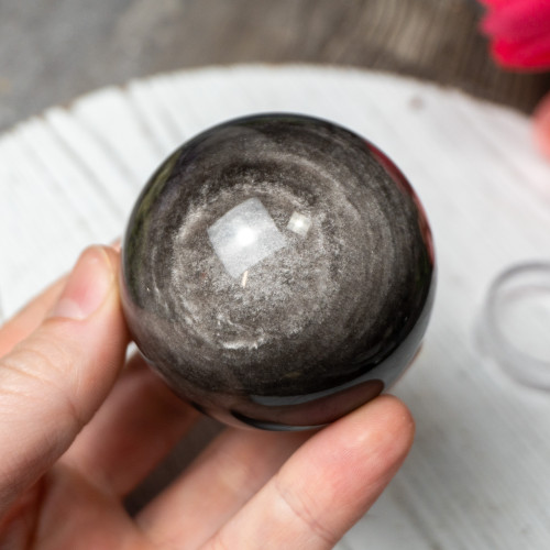 Silver Sheen Obsidian Sphere #1