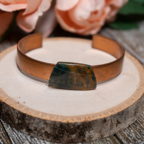 Blue Apatite Bracelet on Copper Band