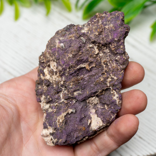 Purpurite on Quartz #10